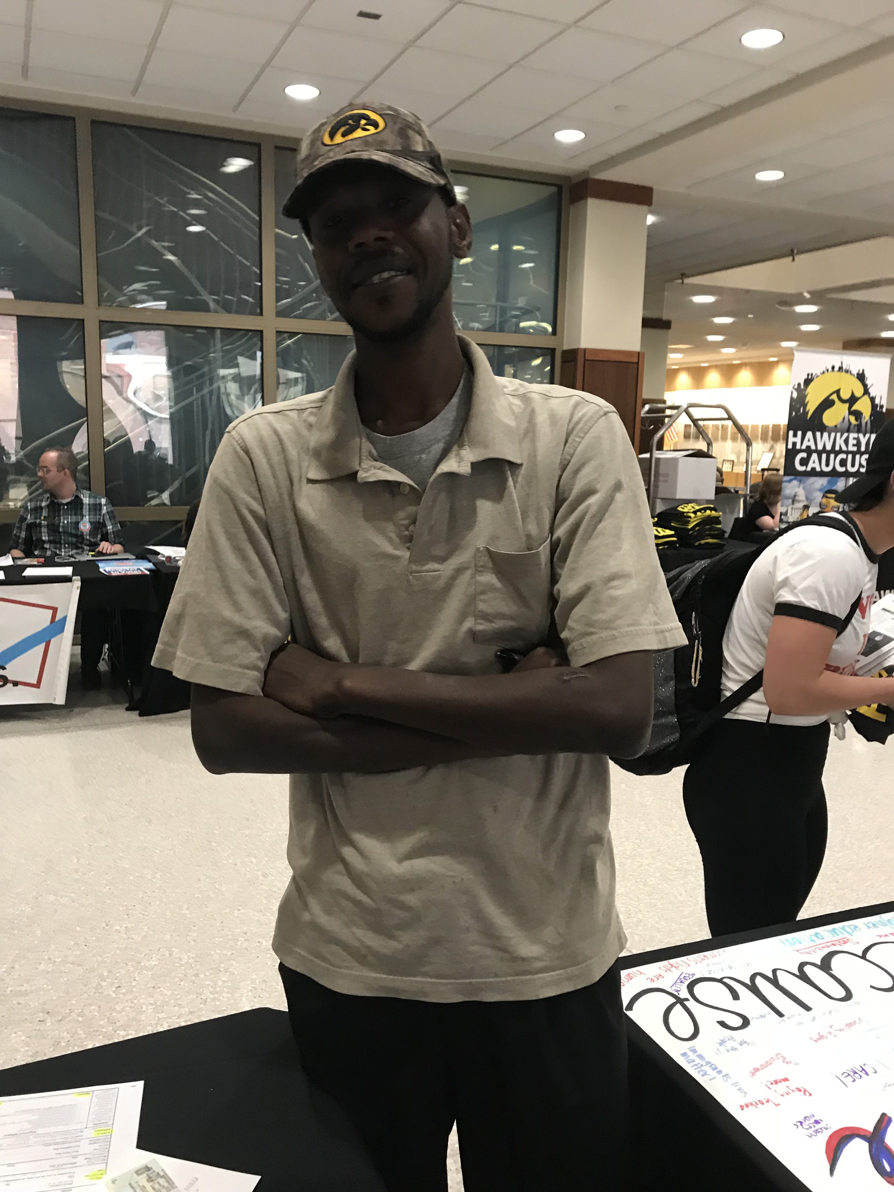 This is Mohammed. Mohammed is a student at the University of Iowa where he is in the International Studies program. He registered to vote for the first time with our Iowa Director as he became a citizen three months ago. This November will be his first election!