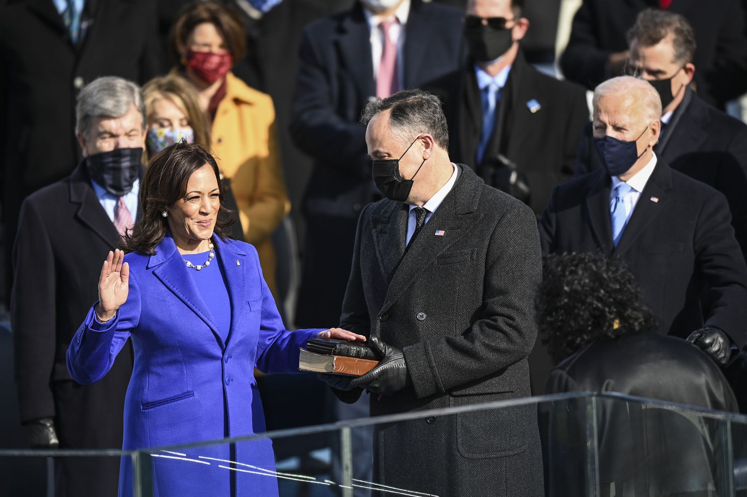 Kamala Harris at the inauguratin of Joe Biden